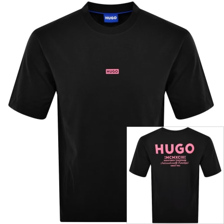 ★Hugo Boss★ Noideryo BLUE Tシャツ 送料関税 HUGO Blue Nizzerio T Shirt Black | Mainline Menswear United